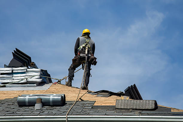 Professional Roofing technician working in Manville, RI